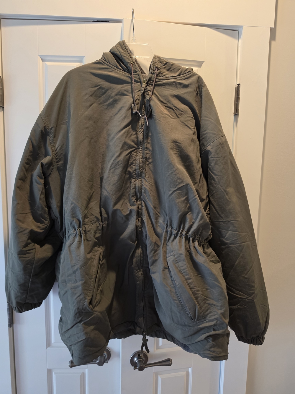 Men's Olive Green Hooded Puffer Jacket